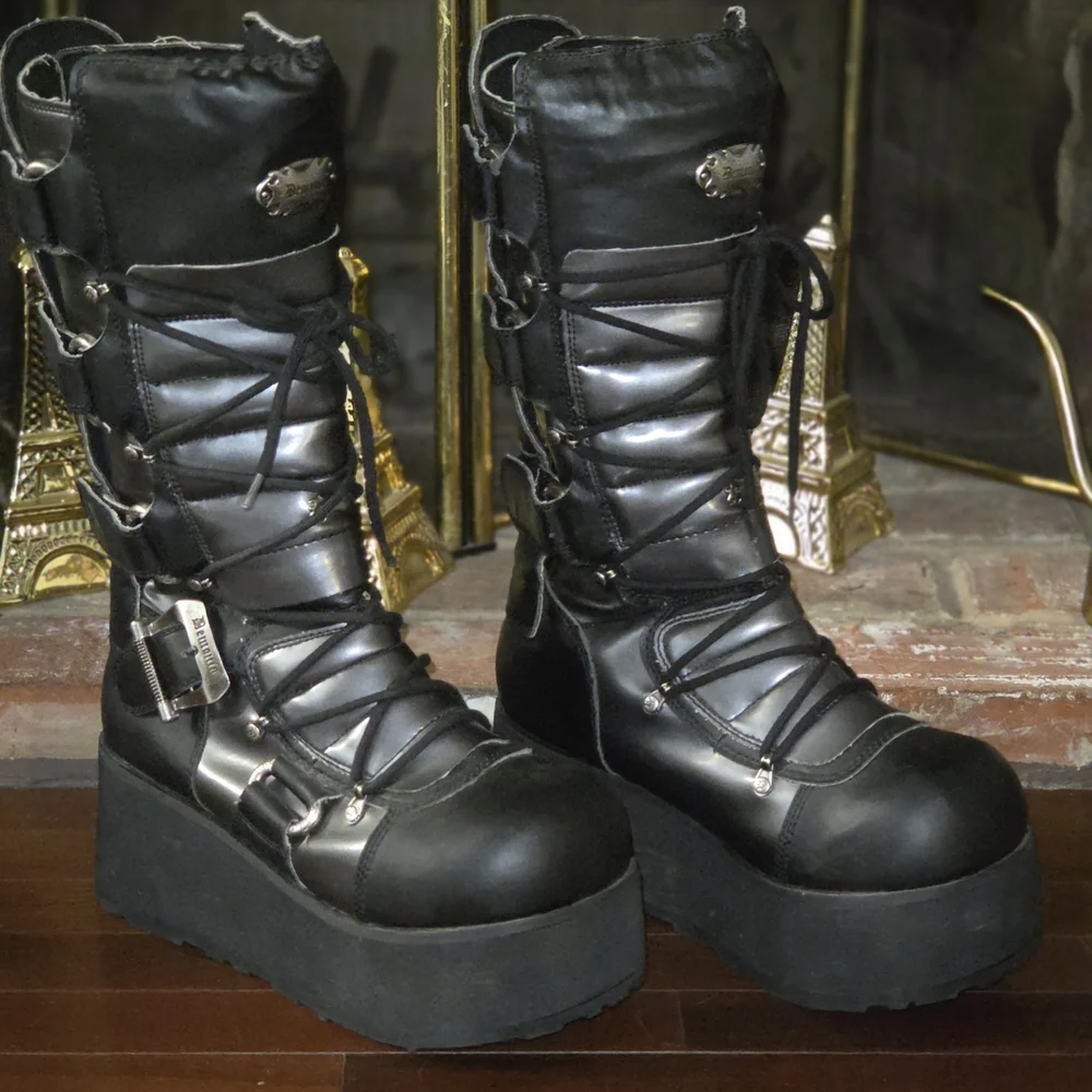 DEMONIA Mens 11 Trashville-519 Boots Unisex - Picture 2 of 9